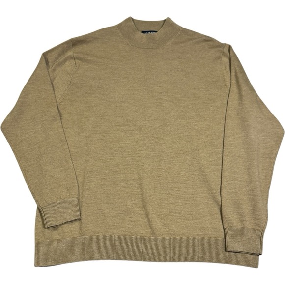 Murano Men's 100% Merino Wool Knit Sz X-Large Quiet Luxury Vacation Business Tan - Picture 1 of 6